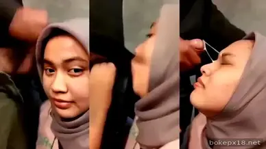 Crot muncrat di muka pacar nakal banget