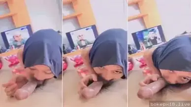 Hijab Cantik Sepong Batang Sampe Ngocor